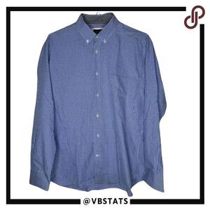 Eden Park Paris XL Blue and‎ White Gingham LS Button Down Shirt